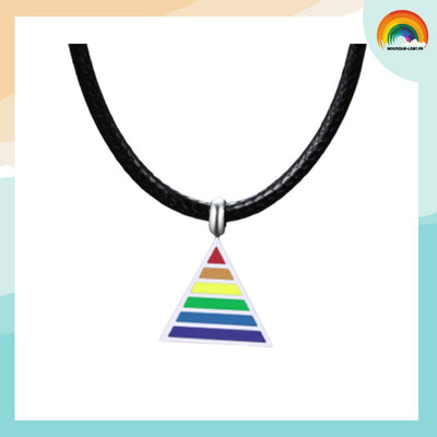 Collier Triangle Arc en Ciel