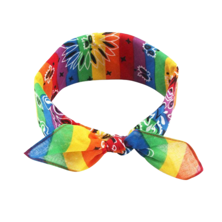 QYEHF 4PCS Bandanas Arc-en-Ciel Gay Pride - Foulards Rainbow Accessoires Fierté - Cadeaux Festifs