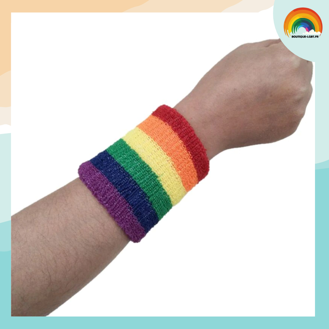 Bracelet éponge arc en ciel