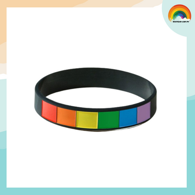 bracelet lgbt noir